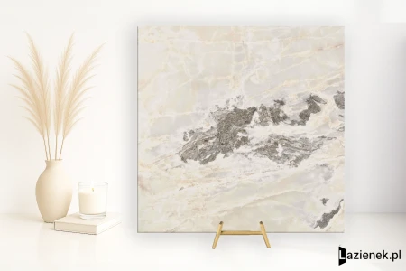 Florim Onyx&More White Blend satynowa 120x120 - płytka imitująca marmur