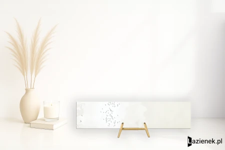 Fioranese Fio.Glossy Brick White błyszcząca 7.3x30 - płytka imitująca beton