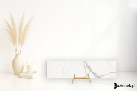 Fioranese Marmorea Intensa Bianco Luce 7.3x30 -płytka nierektyfikowana - płytka imitująca marmur