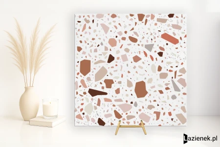 Quintessenza Confetti Bianco.Cotto 18.6x18.6 - płytka imitująca kamień