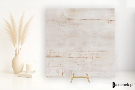 Flaviker Rebel White 120x120 - płytka imitująca metal