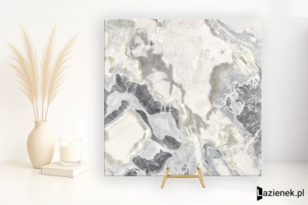 Flaviker Supreme Hedonism Dover White 120x120 - płytka imitująca marmur