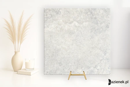 Refin Beat White antyspoślizgowa C2 60x60 - płytka imitująca kamień