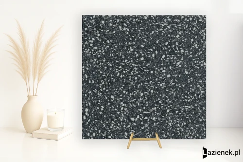 Przejdź do produktu Refin Flake Black Medium matowa 60x60 cm gr. 9 mm - płytka rektyfikowana/ND92