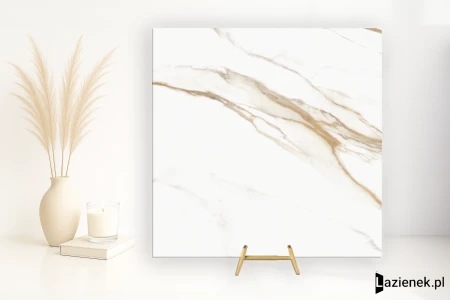 Refin Prestigio Calacatta Oro satyna 120x120 - płytka imitująca marmur