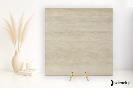 Refin Prestigio Travertino Beige 75x75 - płytka imitująca marmur