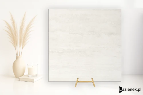 Przejdź do produktu Refin Prestigio Travertino Bianco poler 75x75 cm gr. 9 mm - płytka rektyfikowana/OO02