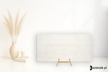 Refin Prestigio Travertino Bianco satyna 75x150 - płytka imitująca marmur