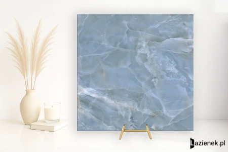 Casalgrande Padana Alabastri Blue błyszcząca 120x120 - płytka imitująca marmur