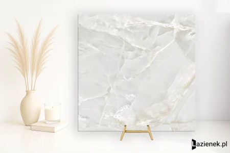 Casalgrande Padana Alabastri White strukturalna 120x120 - płytka imitująca marmur