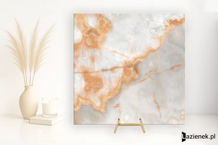 Casalgrande Padana Onici Arancio połaczenie - 120x120 - płytka imitująca marmur