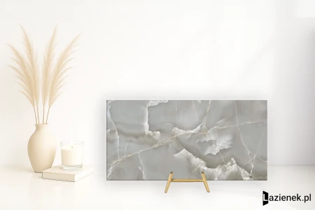 Casalgrande Padana Onici Grigio strukturalna 60x120 - płytka imitująca marmur