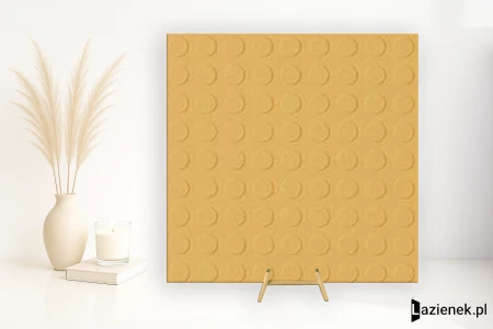 Casalgrande Padana Tactile Borchie Giallo Ocra błyszcząca 20x20 - płytka nierektyfikowana - płytka dekoracyjna
