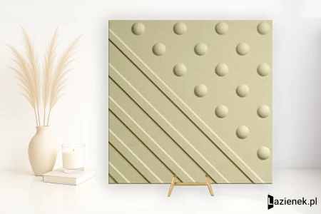 Casalgrande Padana Tactile Diagonale/Tondi Bianco błyszcząca 30x30 - płytka nierektyfikowana - płytka dekoracyjna