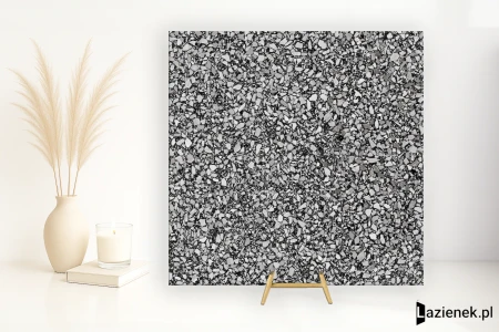 Casalgrande Padana Terrazzo Black satyna 60x60 - płytka imitująca lastryko