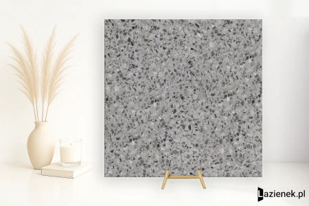 Casalgrande Padana Terrazzo Grey błyszcząca 60x60 - płytka imitująca lastryko