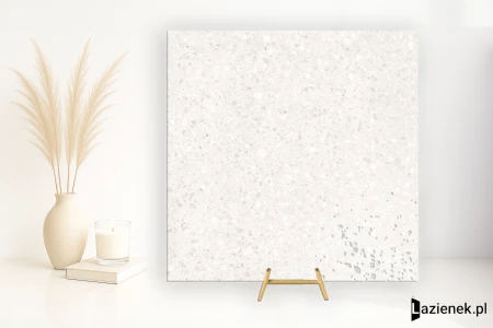 Casalgrande Padana Terrazzo White połaczenie - 60x60 - płytka imitująca lastryko