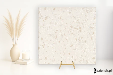 Casalgrande Padana Terrazzotech Beige błyszcząca 60x60 - płytka imitująca lastryko