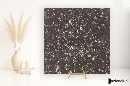 Casalgrande Padana Terrazzotech Nero strukturalna 60x60 - płytka imitująca lastryko