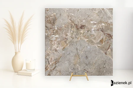 La Fabbrica Ava Breccia Argentum Breccia Argentum pół 120x120 - płytka / (L)163021 - płytka imitująca marmur