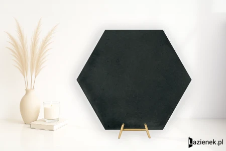 La Fabbrica Ava Small Black błyszcząca 10.7x12.4 - płytka nierektyfikowana / (L)180041 - płytka imitująca kamień