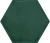 La Fabbrica Ava Small Emerald błyszcząca 10.7x12.4 - płytka nierektyfikowana / (L)180044 - płytka imitująca kamień