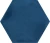 La Fabbrica Ava Small Navy błyszcząca 10.7x12.4 - płytka nierektyfikowana / (L)180042 - płytka imitująca kamień