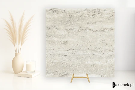 Mirage Elysian Travertini Travertino Misty szczotkowana 80x80 - płytka imitująca kamień