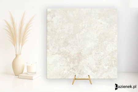 Mirage Elysian Travertini Travertino Pearly Cross strukturalna 80x80 - płytka imitująca kamień