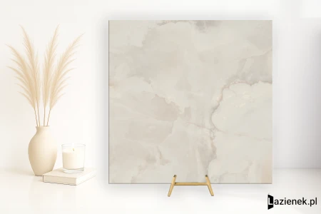 Mirage Onyce Alabaster perłowa satynowa 120x120 - płytka imitująca marmur
