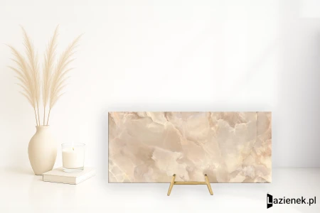 Mirage Onyce Champagne błyszcząca z refleksami 120x278 - płytka imitująca marmur