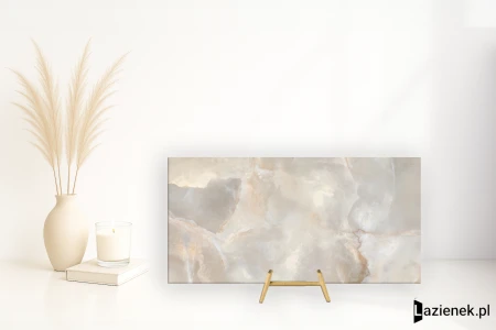 Mirage Onyce Lead Grey perłowa satynowa 60x120 - płytka imitująca marmur