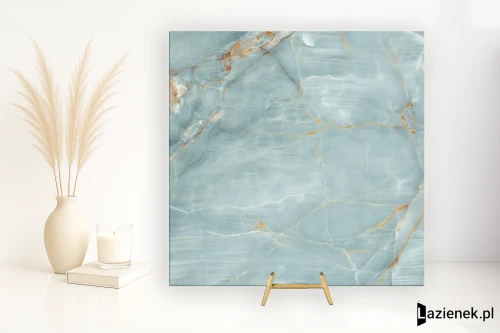 Przejdź do produktu Imola The Room Onyx Aqua Blue Gold matowa 60x60 cm gr. 6,5 mm - płytka rektyfikowana / BLU AQ6 60 RM