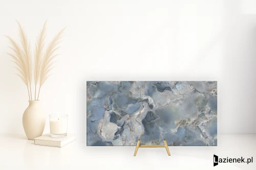 Przejdź do produktu Tagina Onice Reale Oceano wysoki połysk 160x320 cm gr. 6 mm - płytka rektyfikowana / 108024