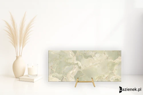 Przejdź do produktu Tagina Onice Reale Smeraldo wysoki połysk 120x280 cm gr. 6 mm - płytka rektyfikowana / 108045