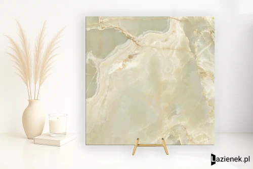 Przejdź do produktu Tagina Onice Reale Smeraldo wysoki połysk 80x80 cm gr. 6 mm - płytka rektyfikowana / 108085