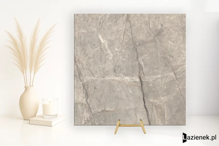 Caesar Anima Futura Amazing Silver strukturalna 3D 120x120 - płytka imitująca marmur