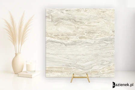 Ascot Gemstone Ivory błyszcząca 60x60 - płytka imitująca marmur