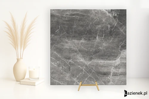 Przejdź do produktu Tuscania Athena Nero satynowa 61x61 cm gr. 9 mm - płytka rektyfikowana / I7I3
