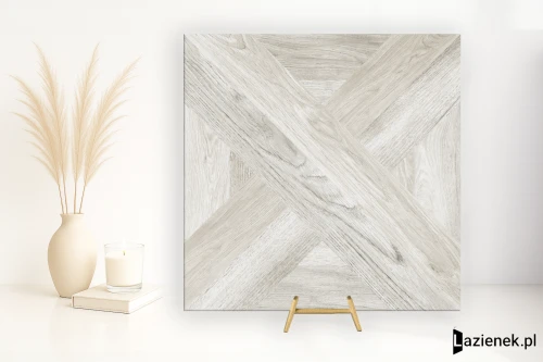 Przejdź do produktu Tuscania Intarsio Bianco matowa 61x61 cm gr. 9 mm - płytka rektyfikowana / M5L8