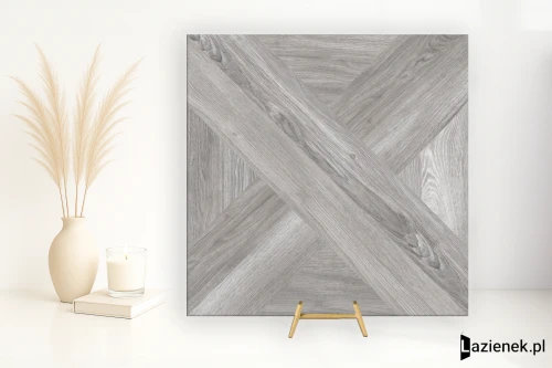 Przejdź do produktu Tuscania Intarsio Grigio matowa 61x61 cm gr. 9 mm - płytka rektyfikowana / M6L0