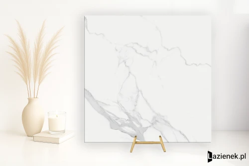 Przejdź do produktu Tuscania White Marble Statuario satynowa 61x61 cm gr. 9 mm - płytka rektyfikowana / M2J7