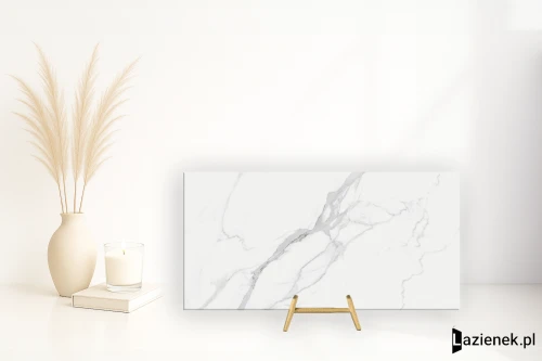 Przejdź do produktu Tuscania White Marble Statuario satynowa 61x122.2 cm gr. 9 mm - płytka rektyfikowana / M2J1