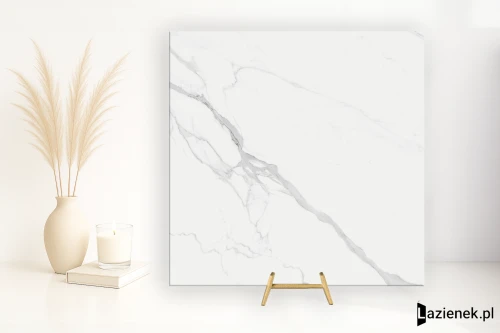 Przejdź do produktu Tuscania White Marble Statuario satynowa 122.2x122.2 cm gr. 9 mm - płytka rektyfikowana / M1S3
