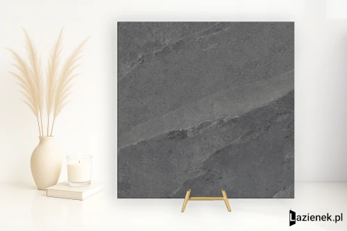 Przejdź do produktu Tuscania Slash Dark Grey matowa 61x61 cm gr. 9 mm - płytka rektyfikowana / M5X4