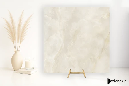 Piemme Majestic Onyx Pearl White wysoki 120x120 - płytka imitująca marmur
