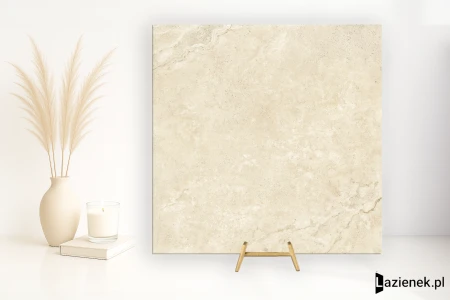 Piemme Makro Revolution Travertino Creme satyna 120x120 - płytka imitująca marmur