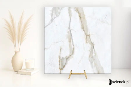 Keraben Idyllic Gold postarzana 75x75 - płytka imitująca marmur