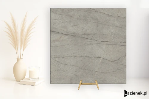 Przejdź do produktu Delconca Boutique Silver wysoki połysk 120x120 cm gr. 9 mm - płytka rektyfikowana / GRBO15SJ