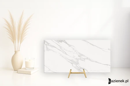 Emil Tele Di Marmo Statuario Michelangelo naturalna 90x180 - płytka imitująca marmur